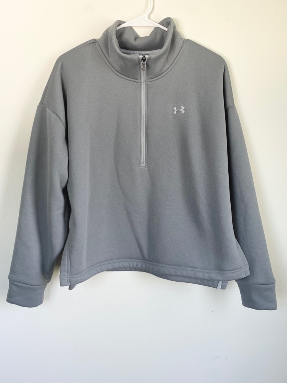 Under Armour Women's Gray Quarter-Zip Fleece Pullover
